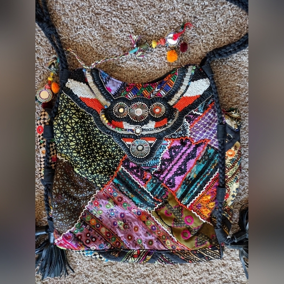 Gypsy Bohemian Patchwork Shoulder Bag - Picture 6 of 16